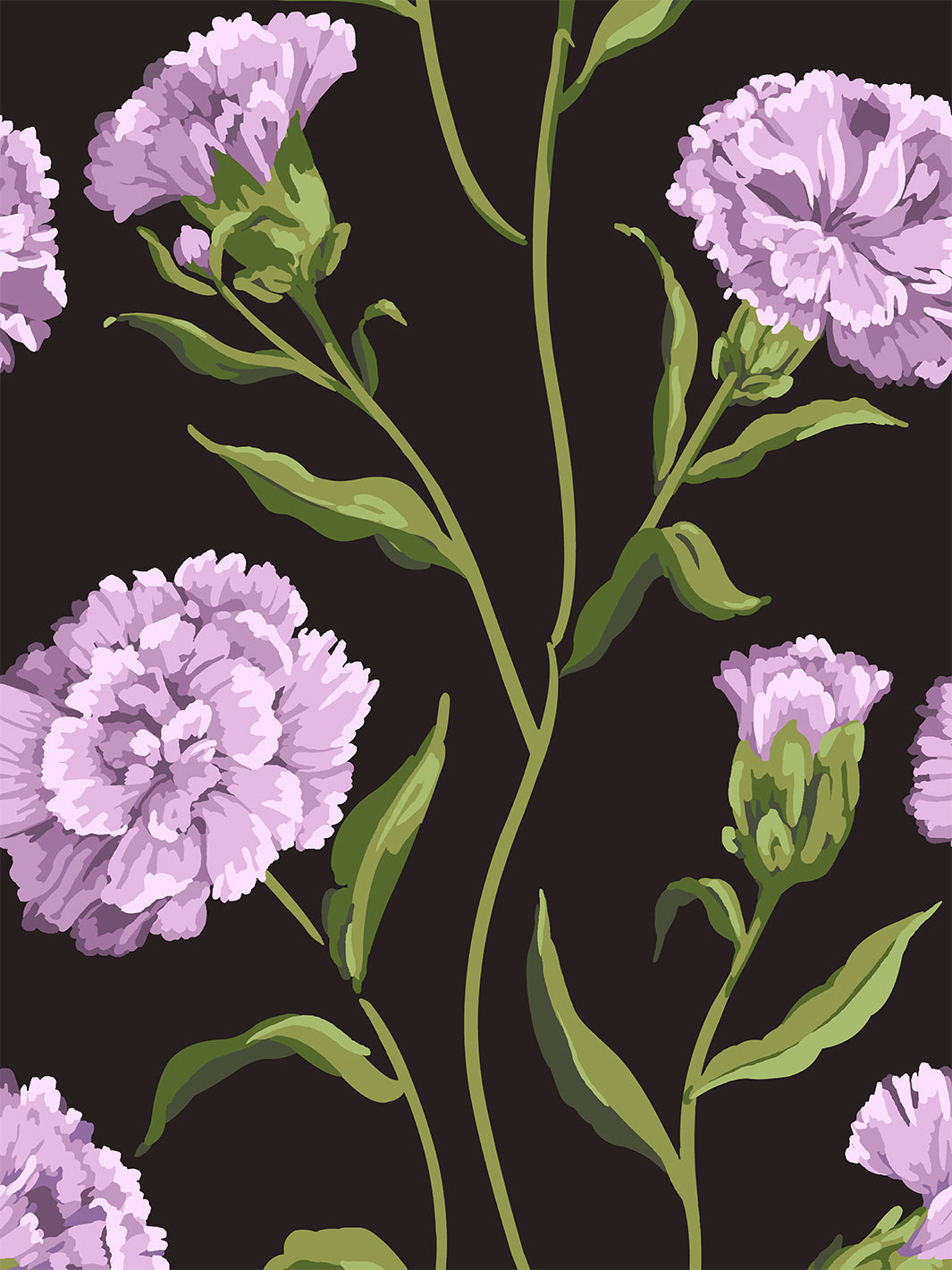 'Townhouse' Wallpaper by Sarah Jessica Parker - Lavender on Almost Black