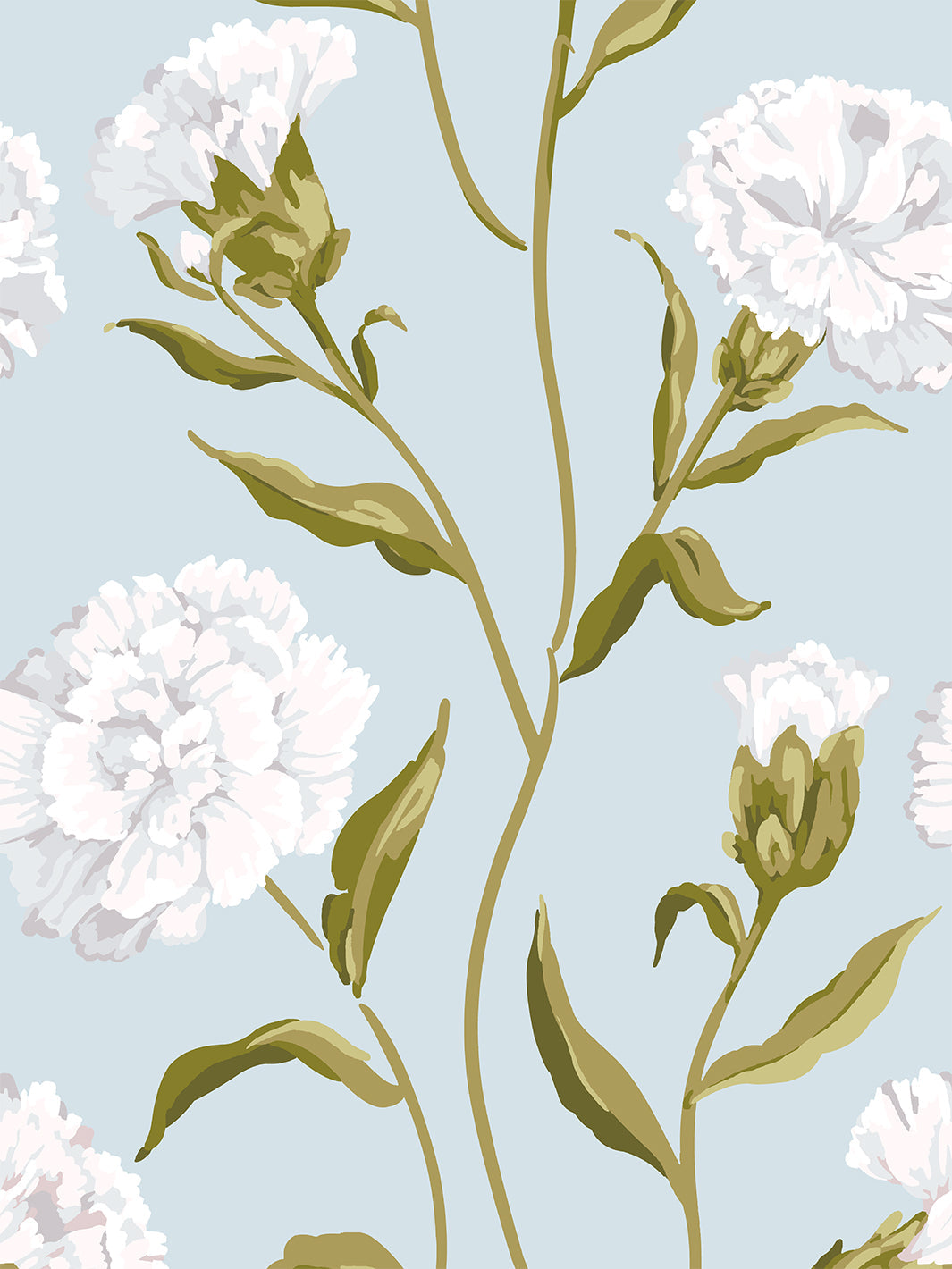 'Townhouse' Wallpaper by Sarah Jessica Parker - Morning Dew on Misty Blue