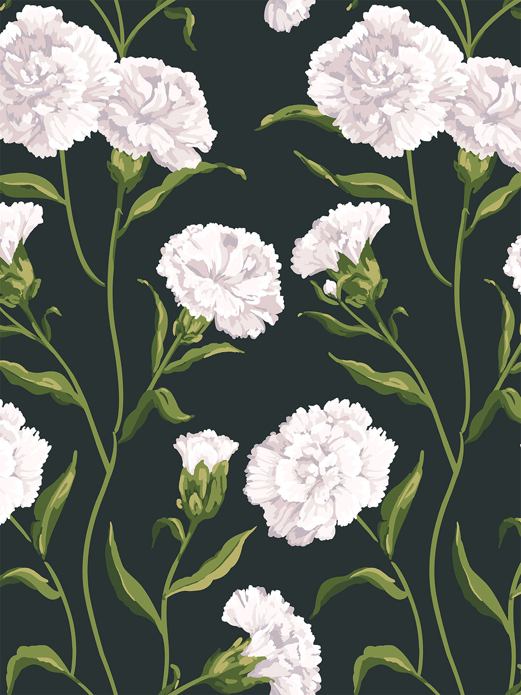 'Townhouse' Wallpaper by Sarah Jessica Parker - Pearl on Charcoal