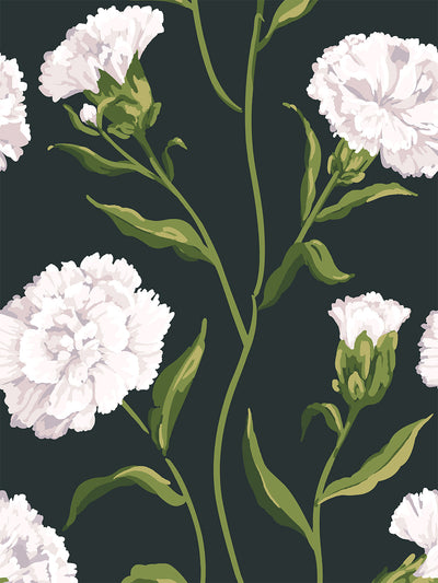 'Townhouse' Wallpaper by Sarah Jessica Parker - Pearl on Charcoal