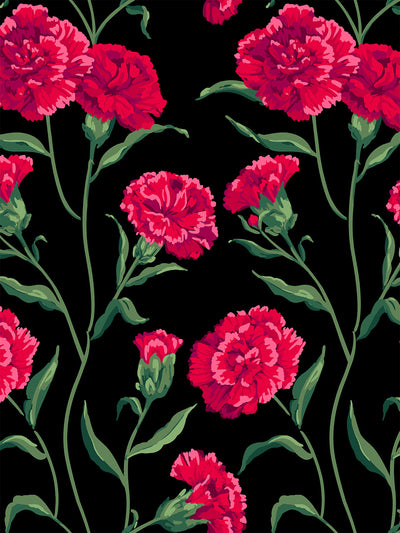 'Townhouse' Wallpaper by Sarah Jessica Parker - Scarlet on Black