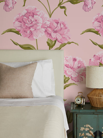 'Townhouse Mural' Wallpaper by Sarah Jessica Parker - Slipper on Rosé