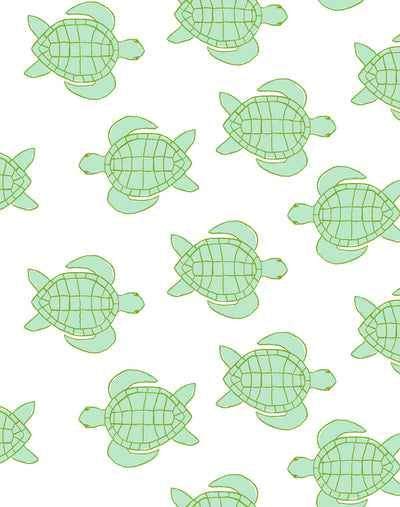 'Trailing Turtles' Wallpaper by Tea Collection - Caribbean