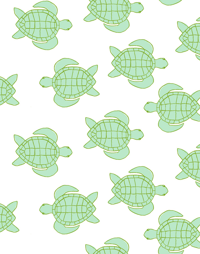 'Trailing Turtles' Wallpaper by Tea Collection - Caribbean