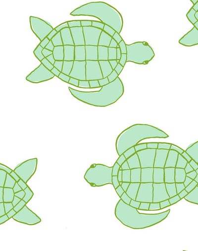 'Trailing Turtles' Wallpaper by Tea Collection - Caribbean
