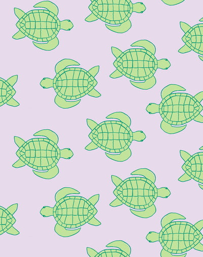 'Trailing Turtles' Wallpaper by Tea Collection - Lavender