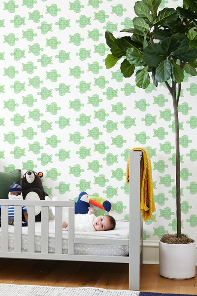 'Trailing Turtles' Wallpaper by Tea Collection - Caribbean