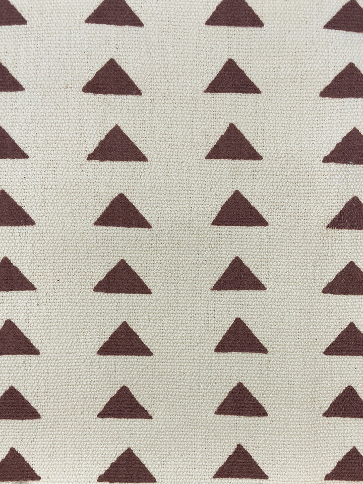 fabric by the yard triangles rust on california cotton