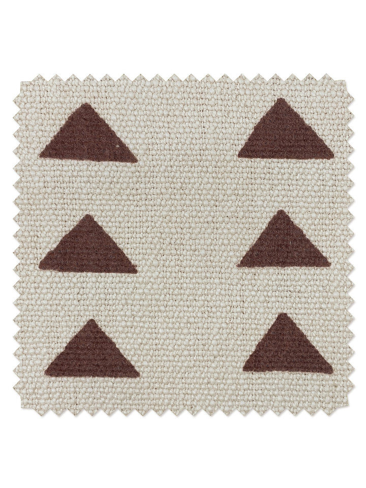 fabric by the yard triangles rust on california cotton