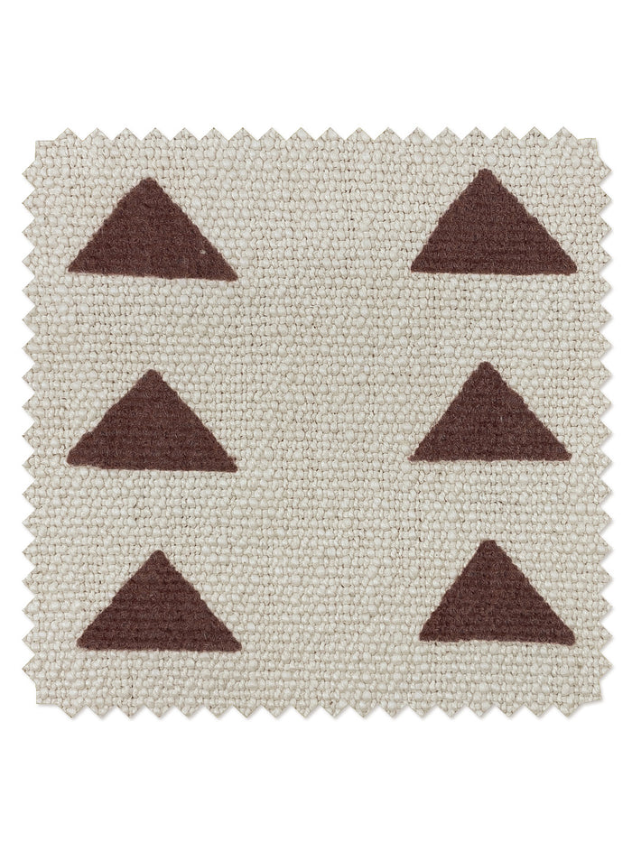 'Fabric by the Yard - Triangles - Rust on California Cotton