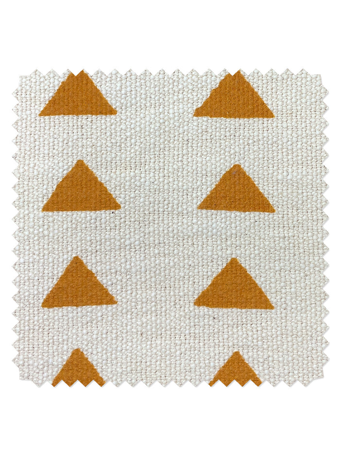 'Fabric by the Yard - Triangles - Terracotta on California Cotton