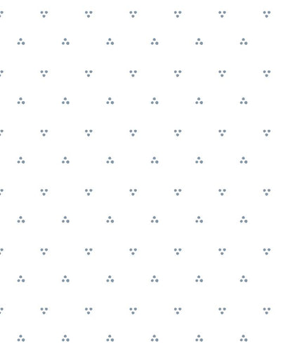 dainty dot french blue on white