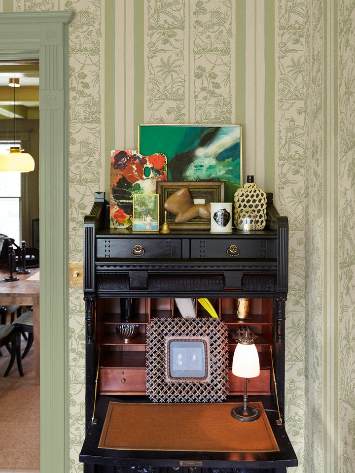tropical-toile-stripe-tonal-wallpaper-chris-benz-lichen