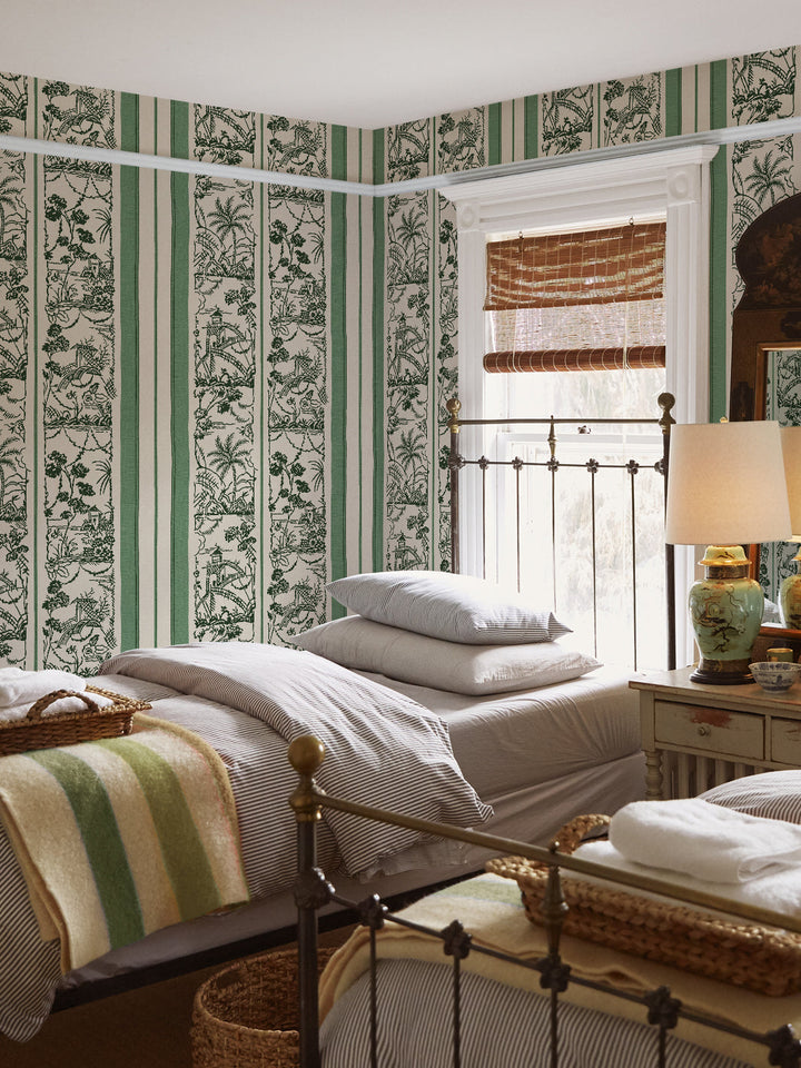 tropical-toile-stripe-wallpaper-chris-benz-green