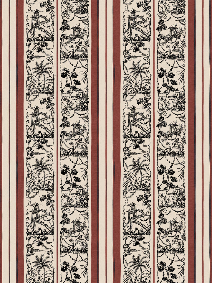 tropical-toile-stripe-wallpaper-chris-benz-rust