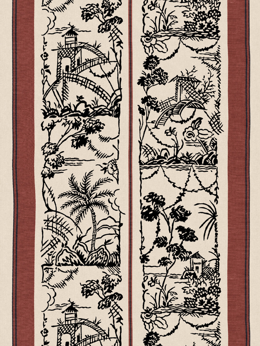 tropical-toile-stripe-wallpaper-chris-benz-rust