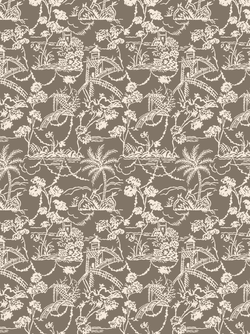 tropical toile wallpaper chris benz ash
