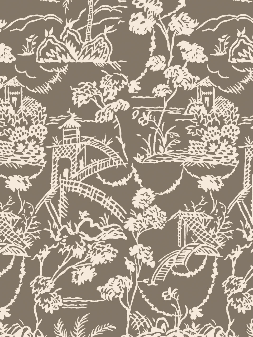 tropical toile wallpaper chris benz ash