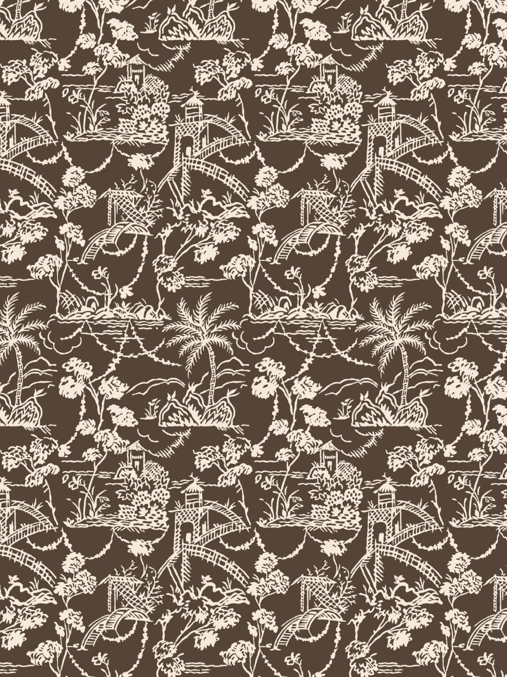 tropical-toile-wallpaper-chris-benz-deep-brown