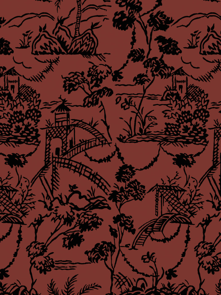 tropical-toile-wallpaper-chris-benz-rust
