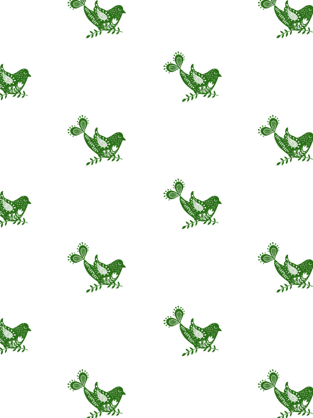 'Tuva' Scandinavian' Wallpaper by Nathan Turner - Green