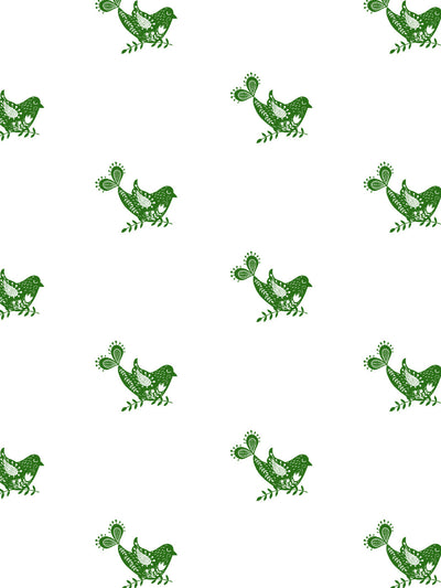 'Tuva' Scandinavian' Wallpaper by Nathan Turner - Green