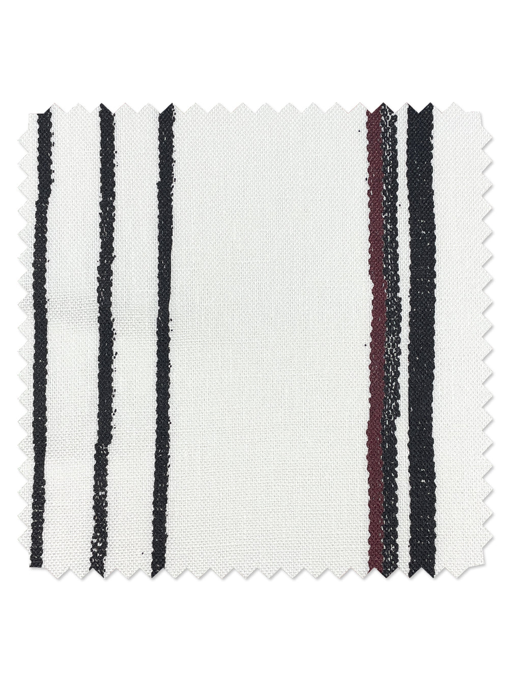 fabric by the yard two tone stripe black burgundy on linen