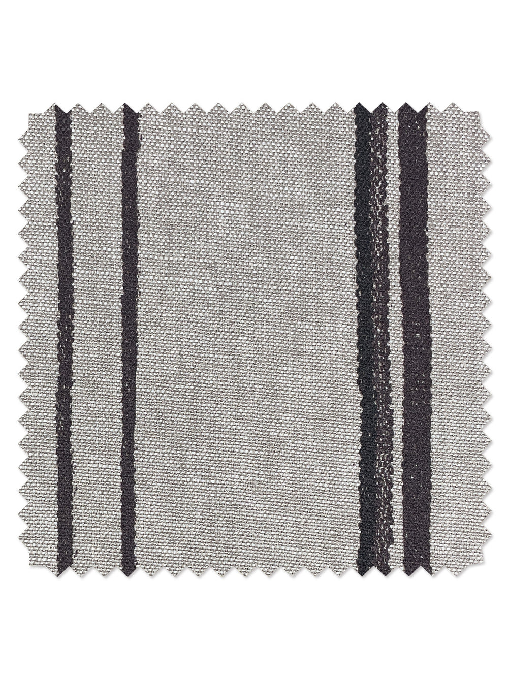 fabric by the yard two tone stripe black chocolate on flax linen