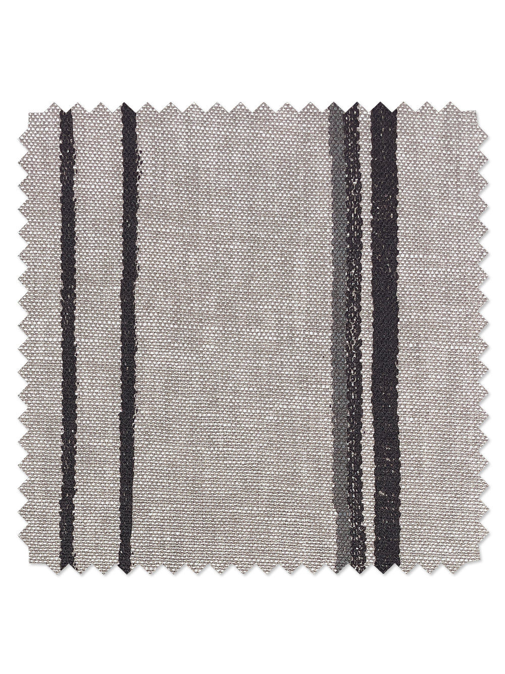 fabric by the yard two tone stripe black gray on flax linen