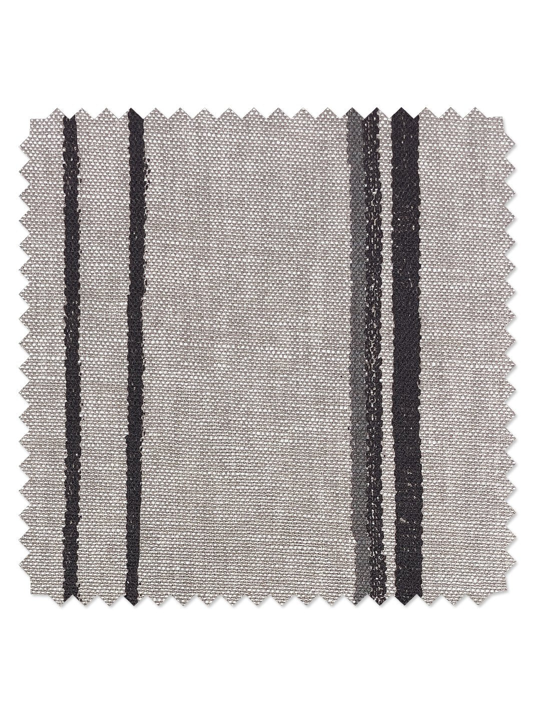 fabric by the yard two tone stripe black gray on linen