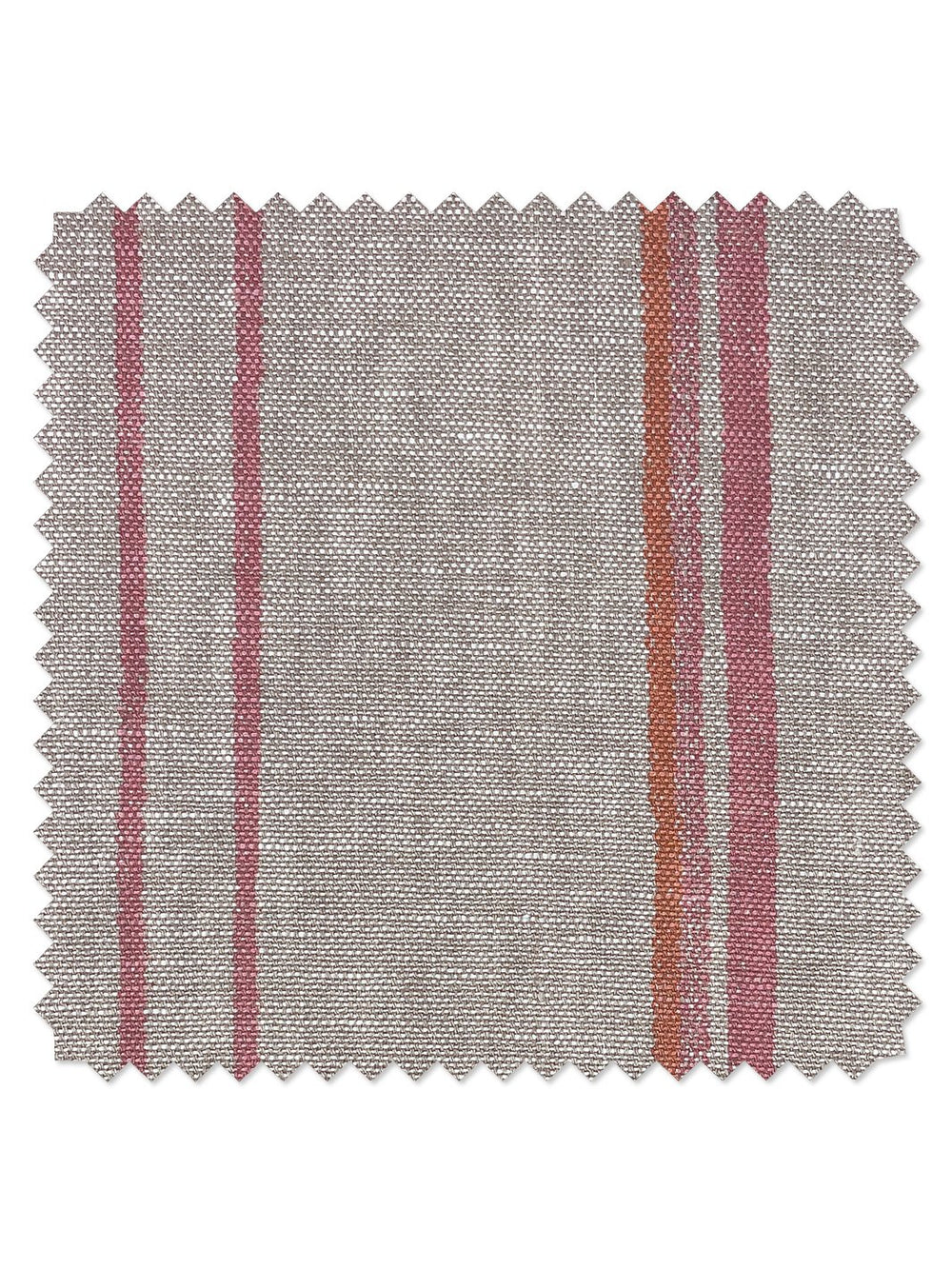 fabric by the yard two tone stripe creamsicle on linen