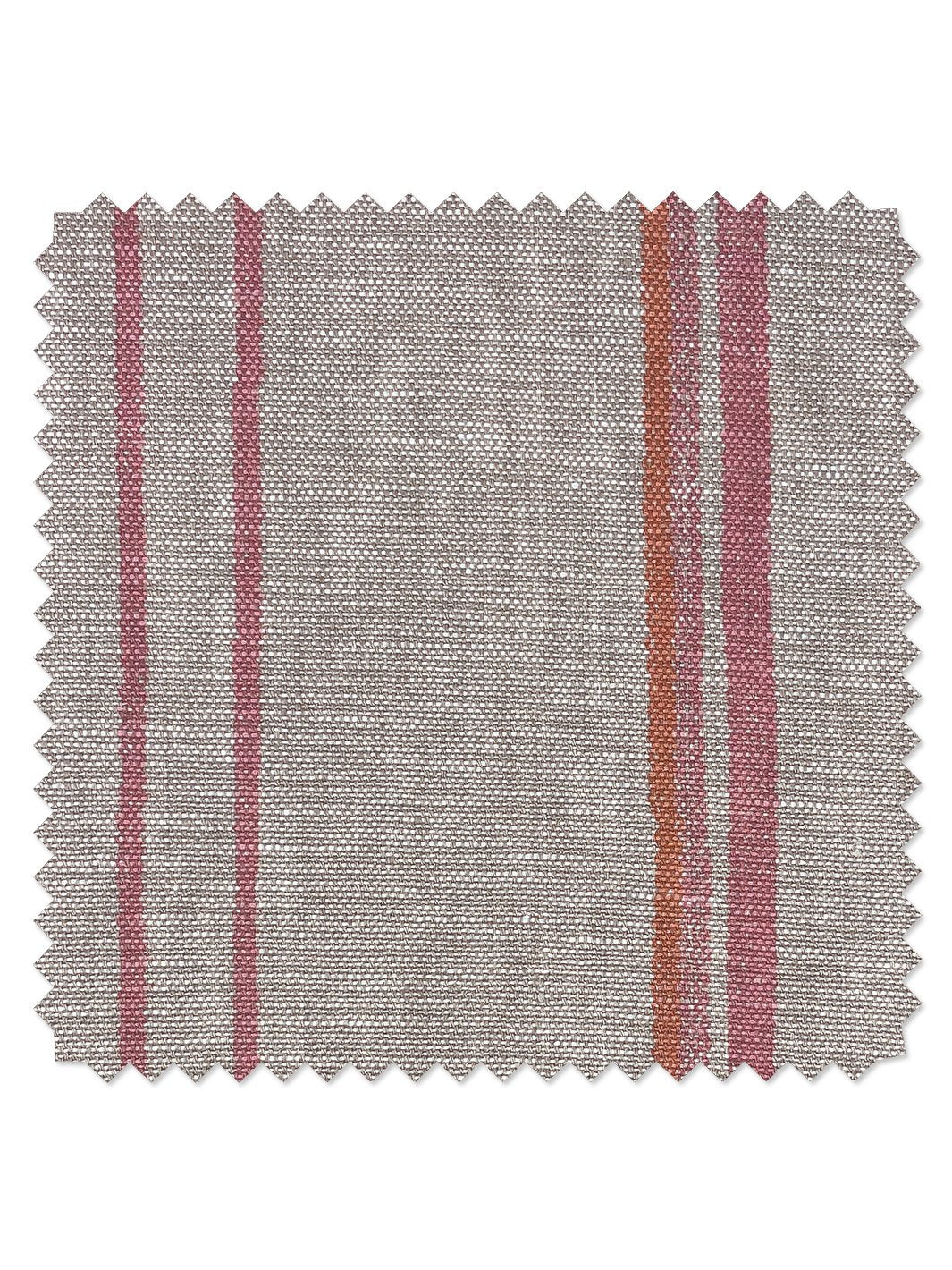 fabric by the yard two tone stripe creamsicle on linen