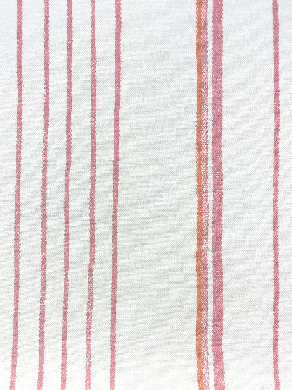 fabric by the yard two tone stripe creamsicle on linen