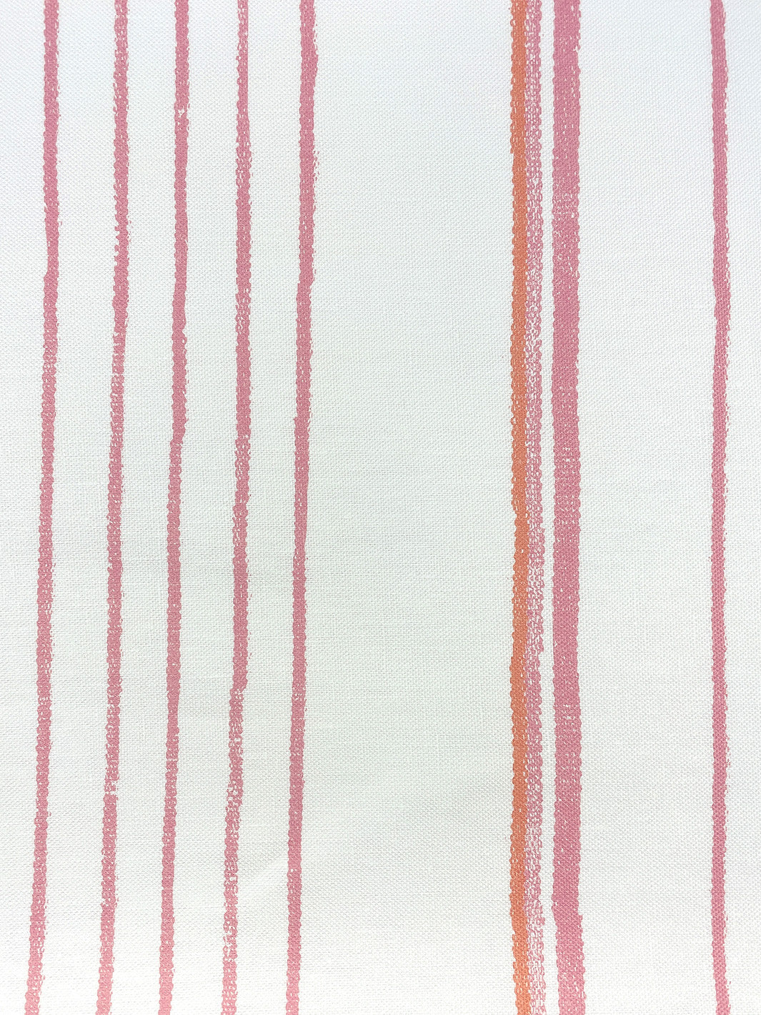 fabric by the yard two tone stripe creamsicle on linen