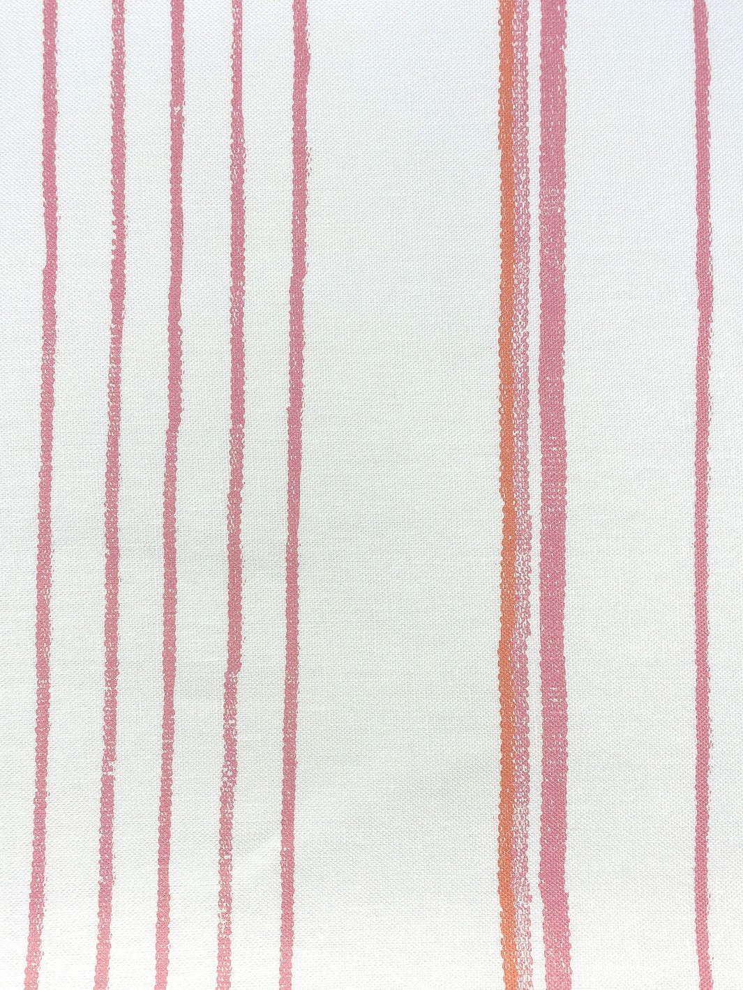 fabric by the yard two tone stripe creamsicle on flax linen