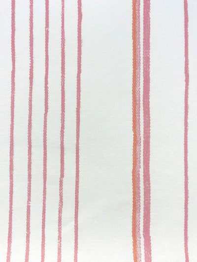 fabric by the yard two tone stripe creamsicle on flax linen