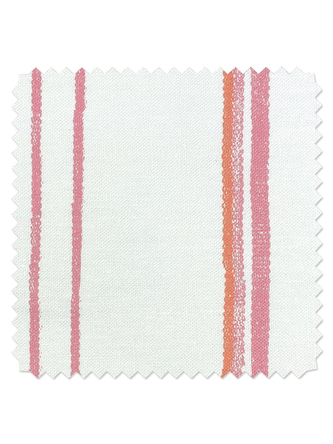 fabric by the yard two tone stripe creamsicle on flax linen