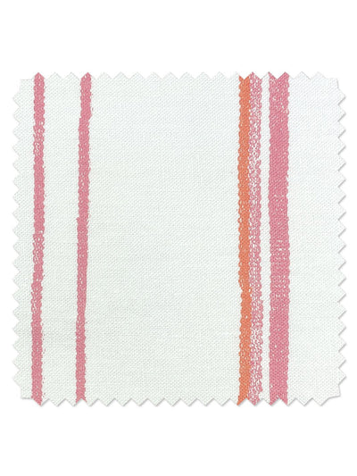 fabric by the yard two tone stripe creamsicle on flax linen