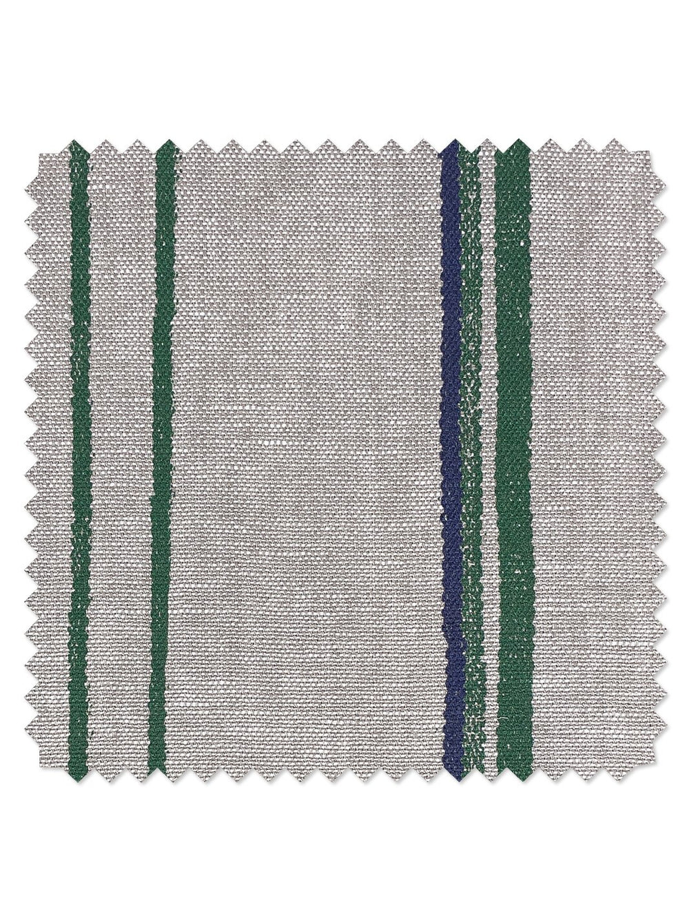 fabric by the yard two tone stripe green blue on linen