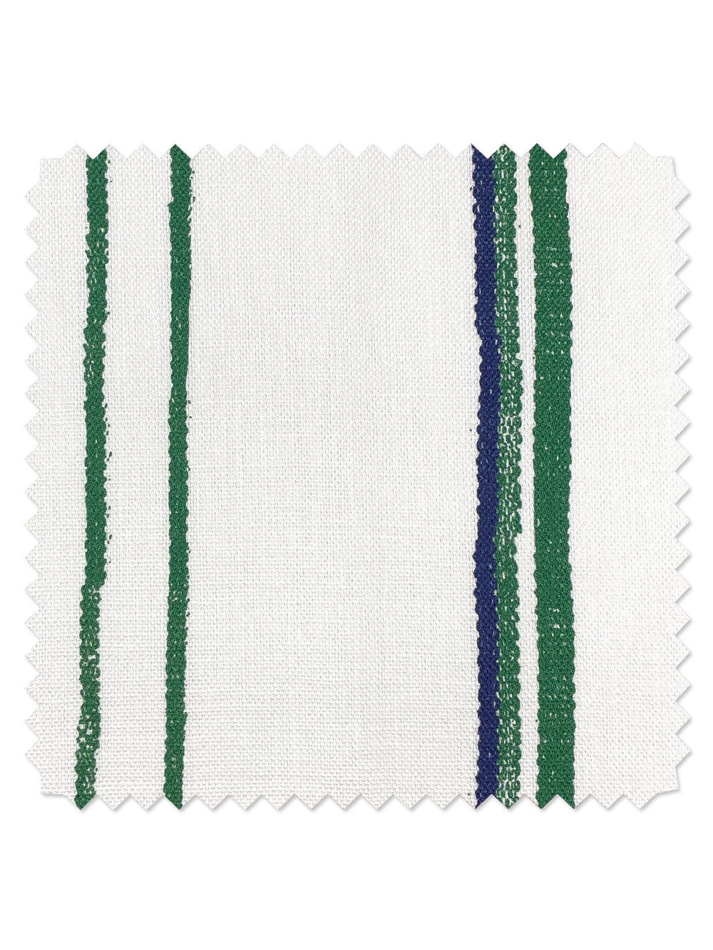 fabric by the yard two tone stripe green blue on flax linen
