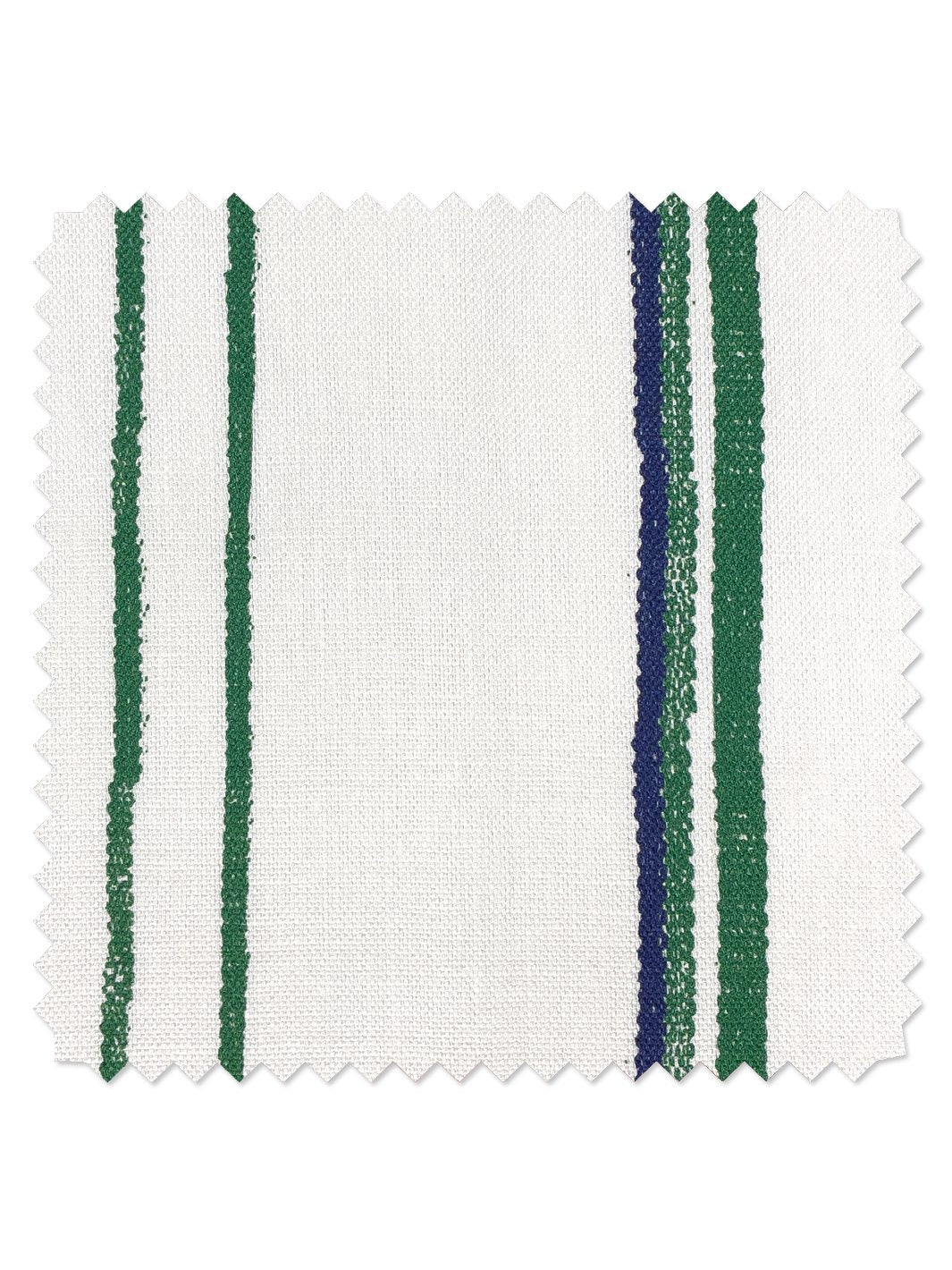 fabric by the yard two tone stripe green blue on flax linen