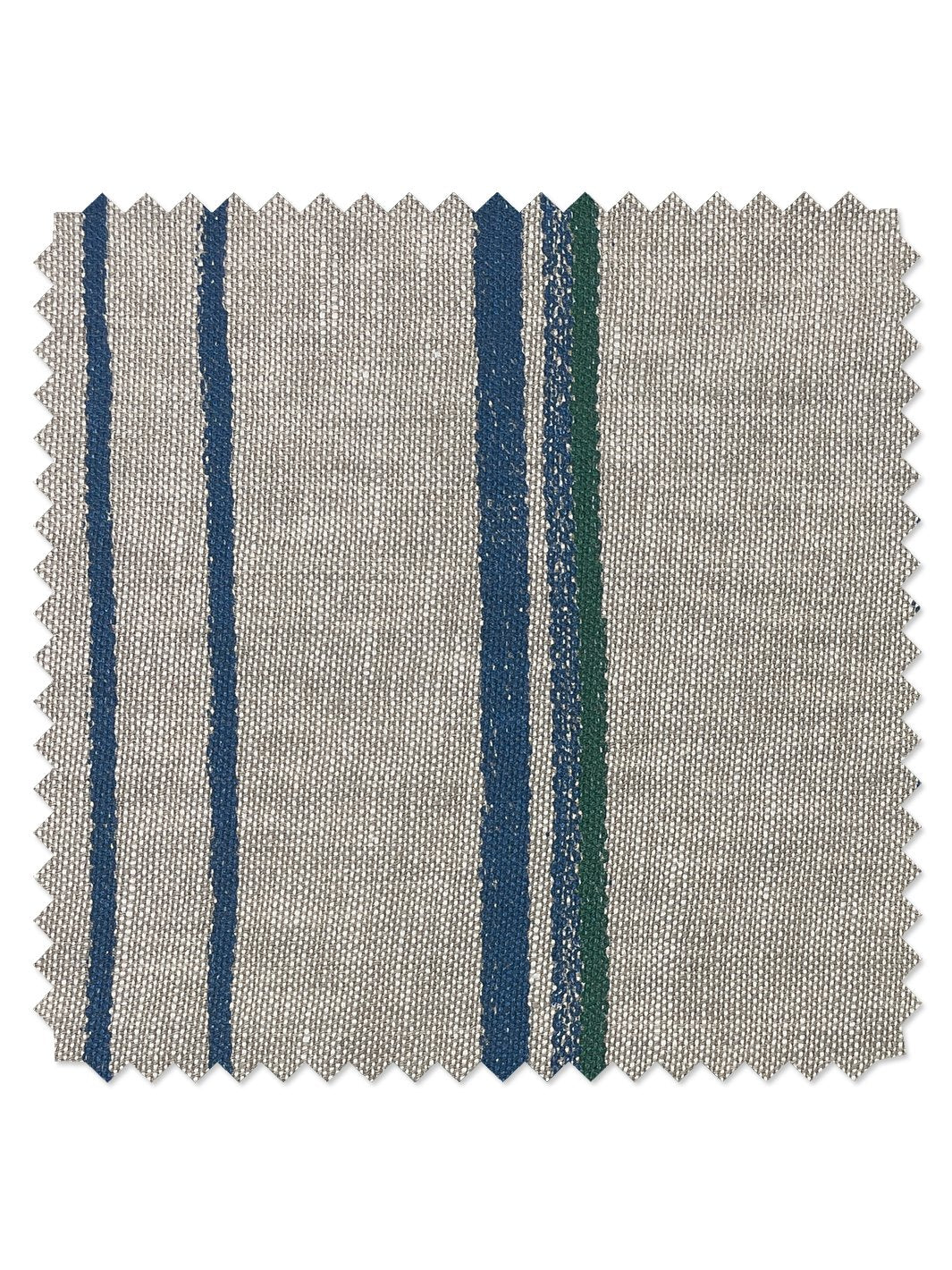 fabric by the yard two tone stripe sea green on linen