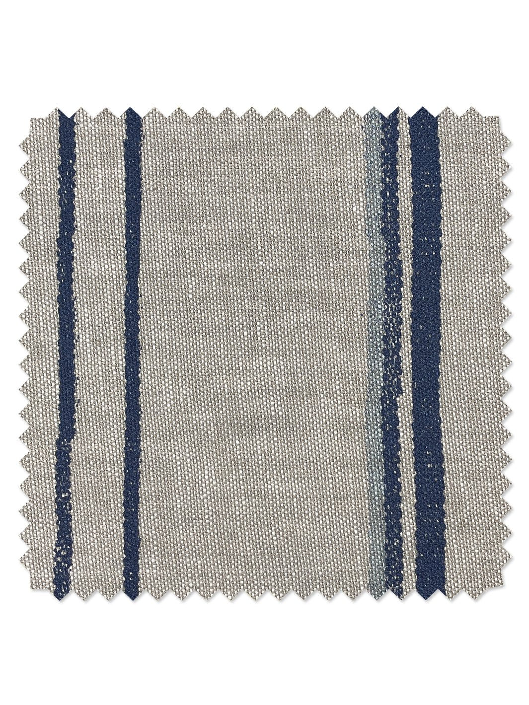 fabric by the yard two tone stripe navy sky on linen