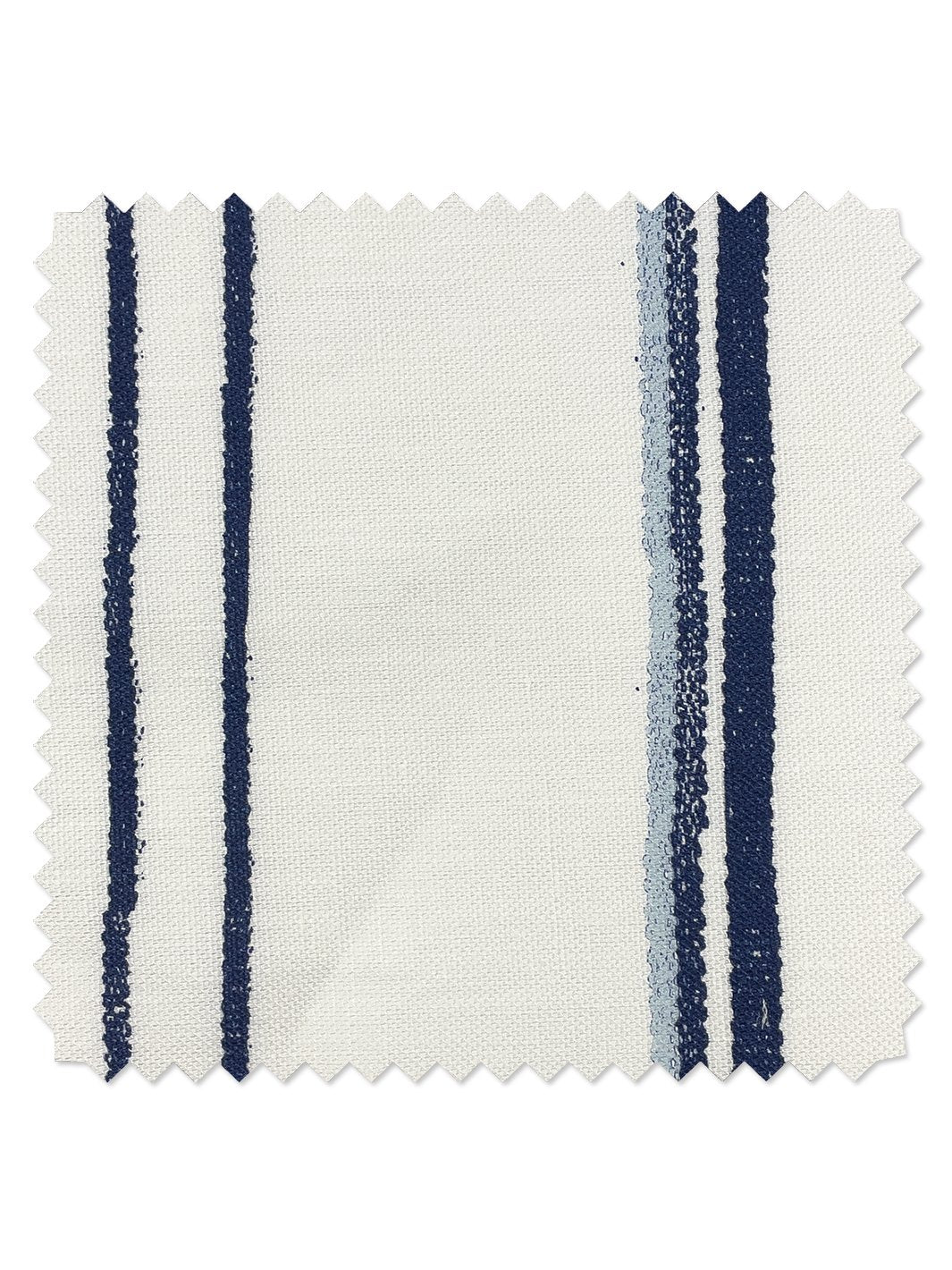 fabric by the yard two tone stripe navy sky on flax linen