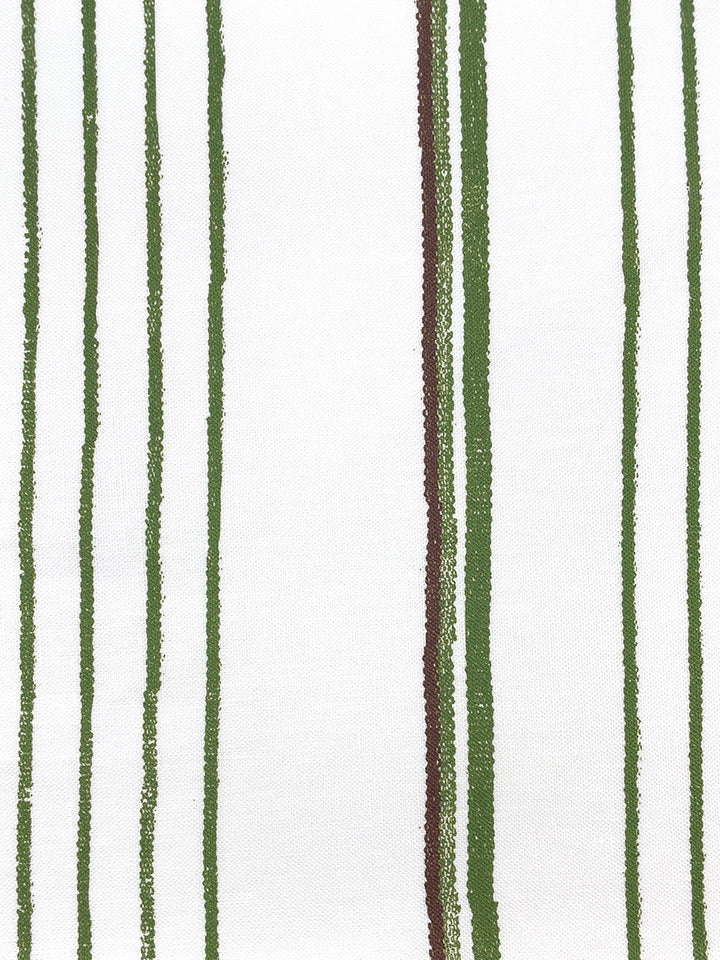 fabric by the yard two toned stripe rust moss on flax linen