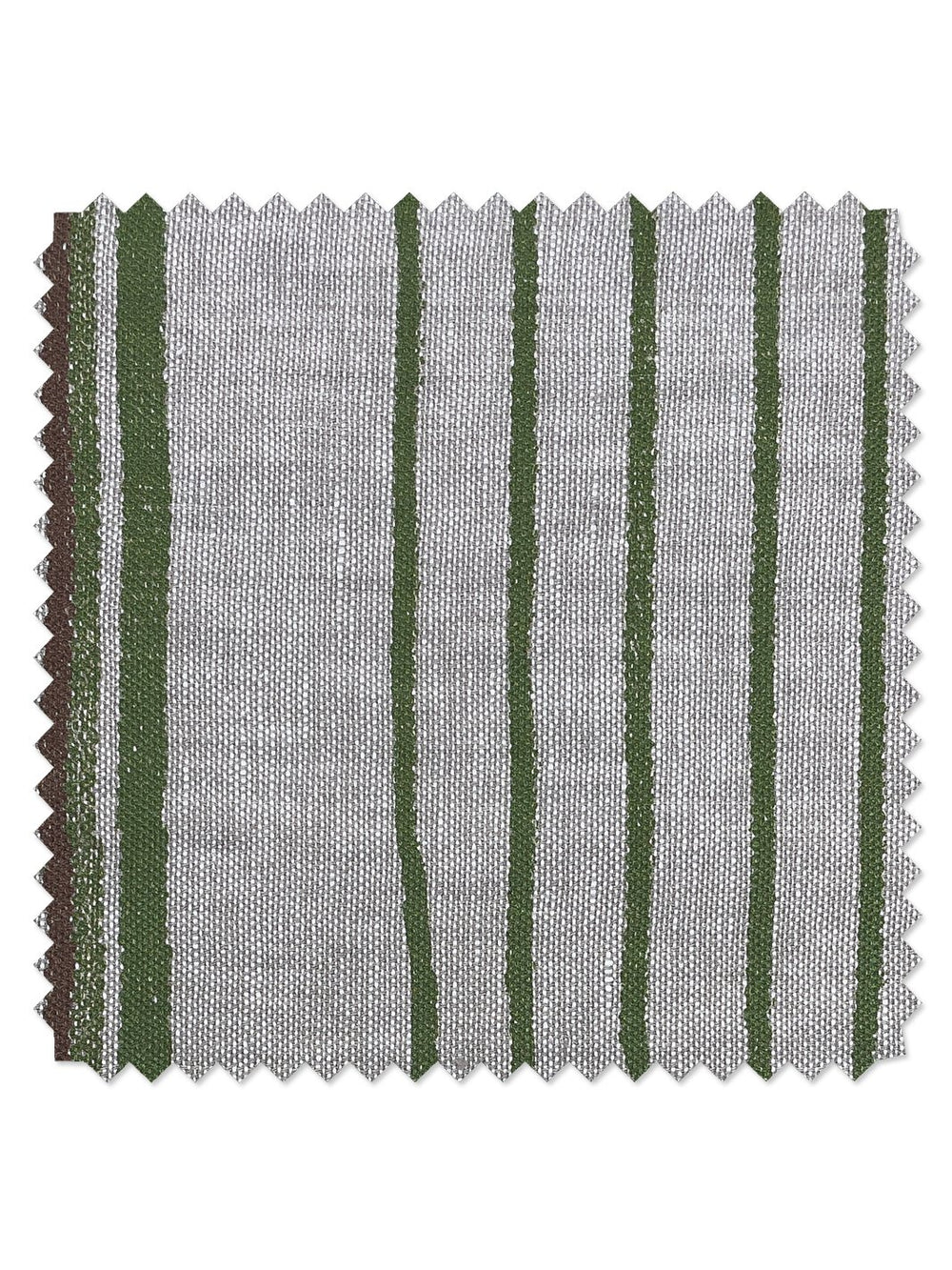 fabric by the yard two tone stripe rust moss on linen