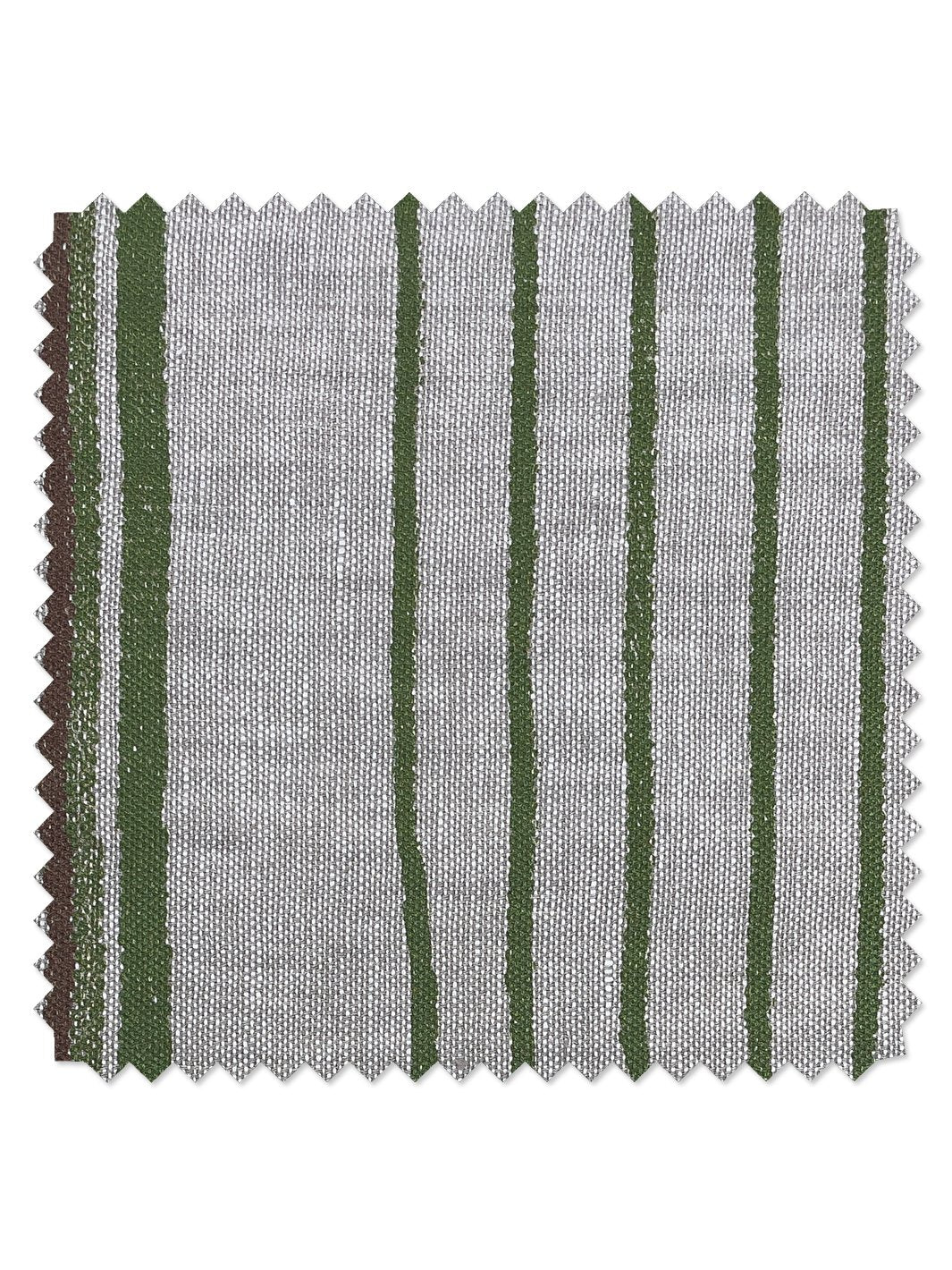 fabric by the yard two tone stripe rust moss on linen
