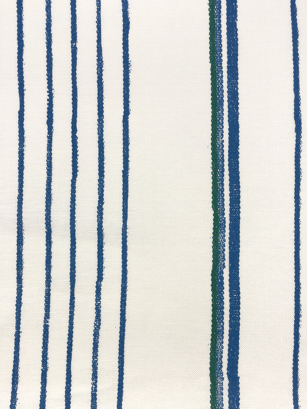 fabric by the yard two tone stripe sea green on linen