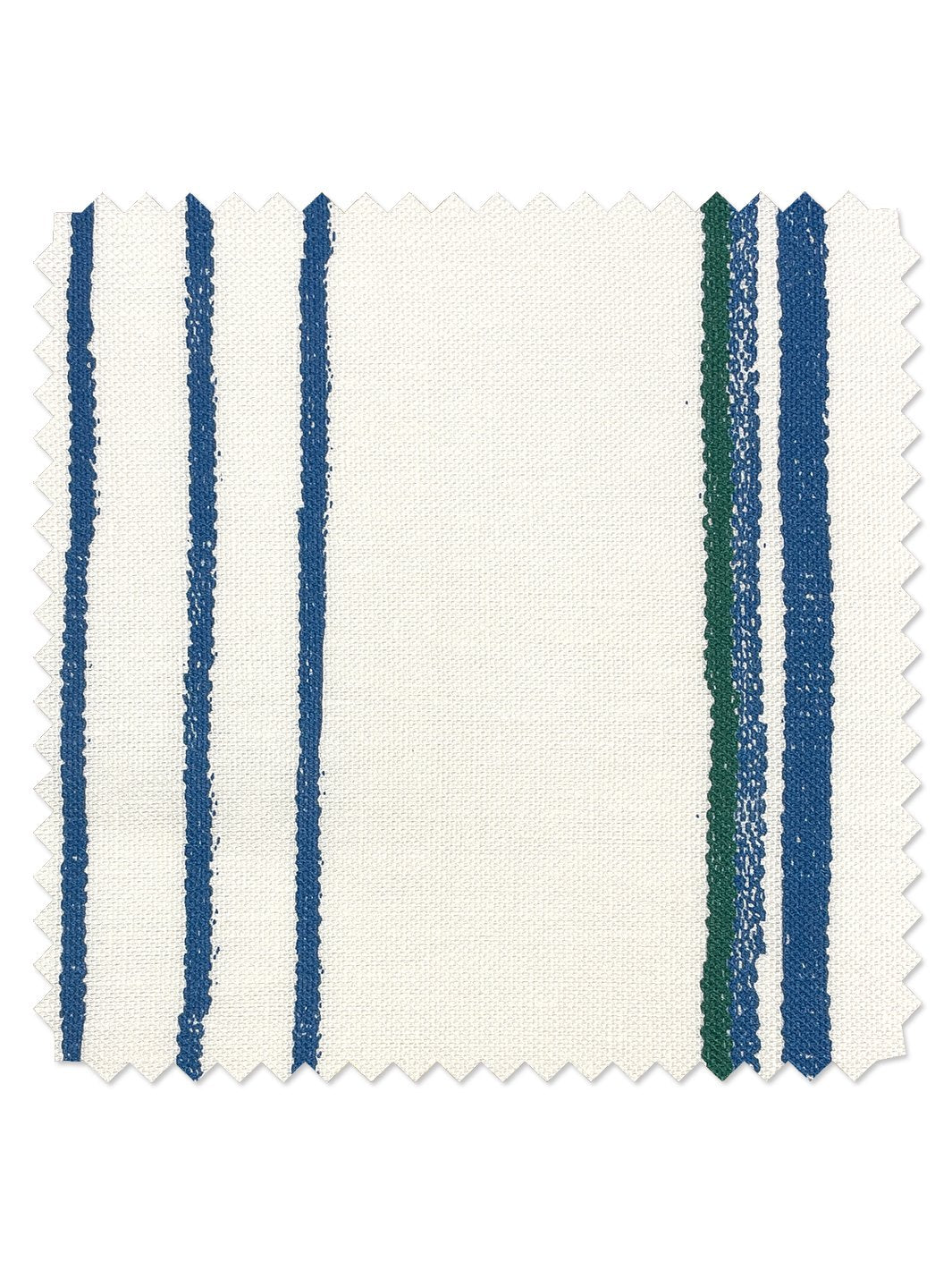 fabric by the yard two toned stripe green blue on flax linen