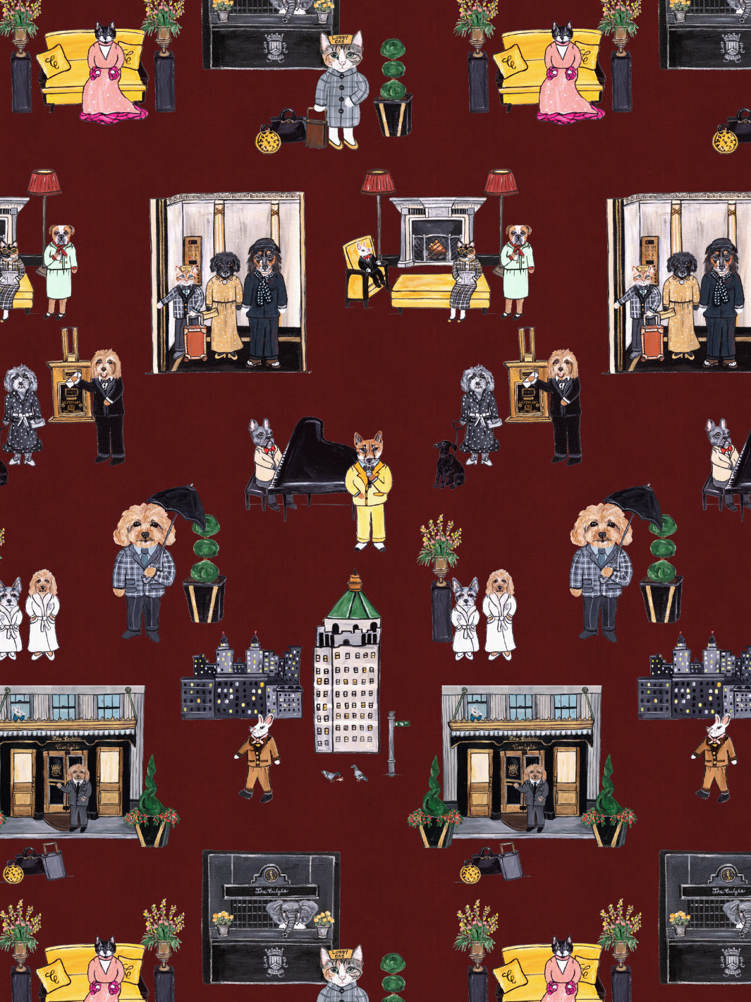 'Upper East Side' Wallpaper by CAB x Carlyle - Brandywine